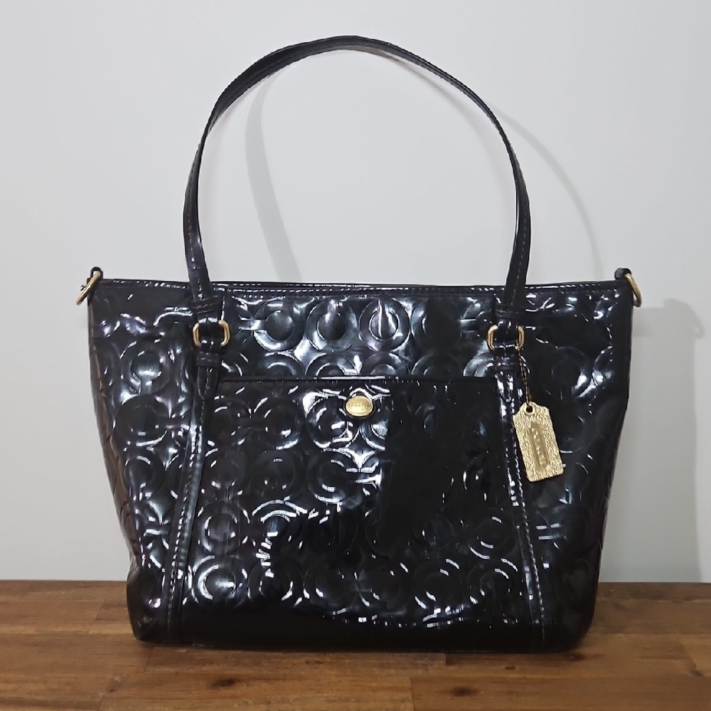 Coach OP Glossy Patent Leather Purse.